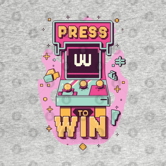 "Press to win" a Funny arcade design for gamer by XYDstore